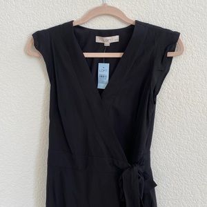 Ann Taylor LOFT Black Wrap Dress